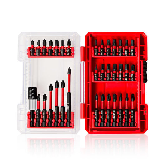 YOSIGHT 35-teiliges Schraubendreher-Bit-Set S2-Stahl Schraubendreher Impakt-Set mit Aufbewahrungsbox, geeignet für elektrische Schraubendreher und Akku-Bohrmaschinen