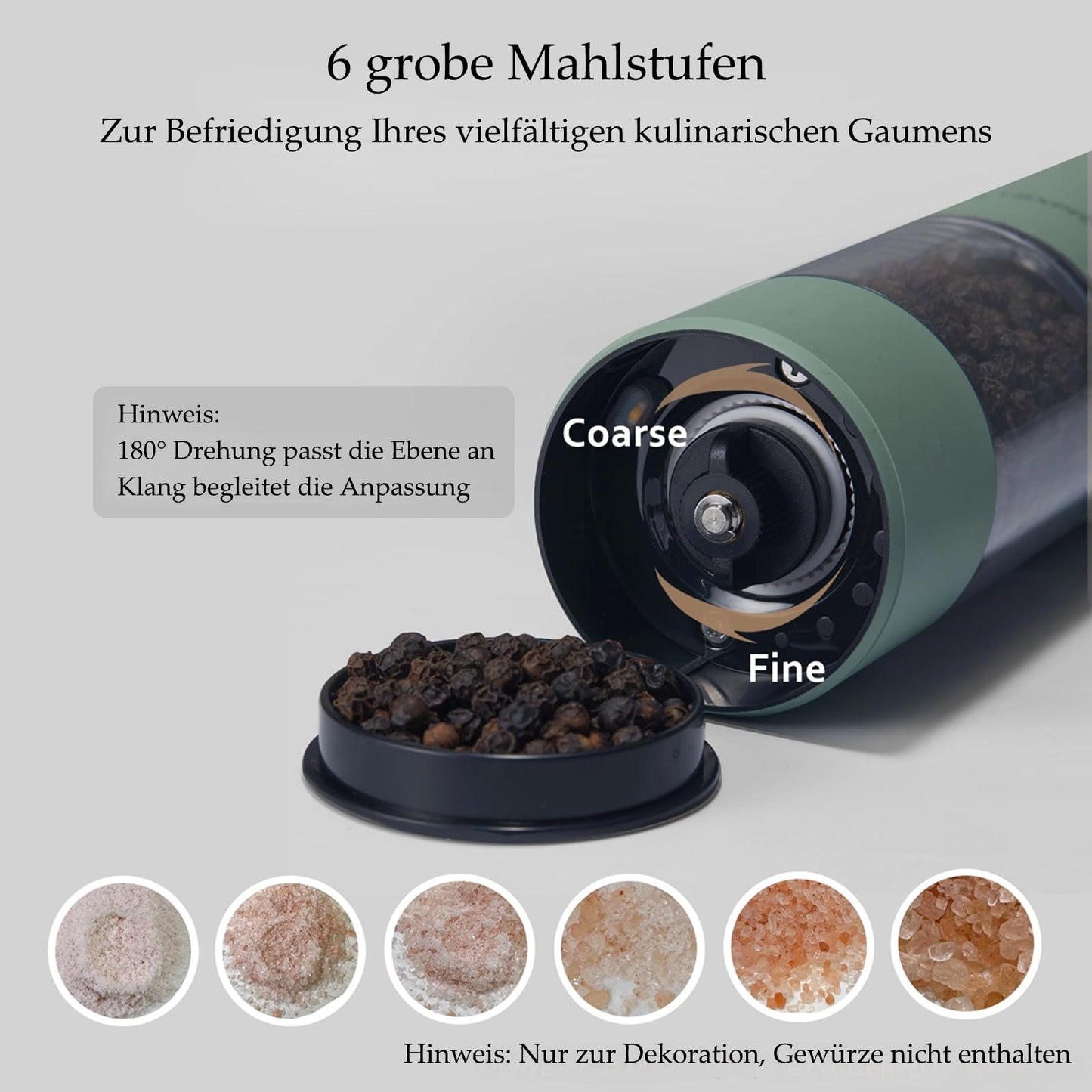 "Elegante 2er Set Elektrische Salz- und Pfeffermühlen mit LED & USB-Ladefunktion"