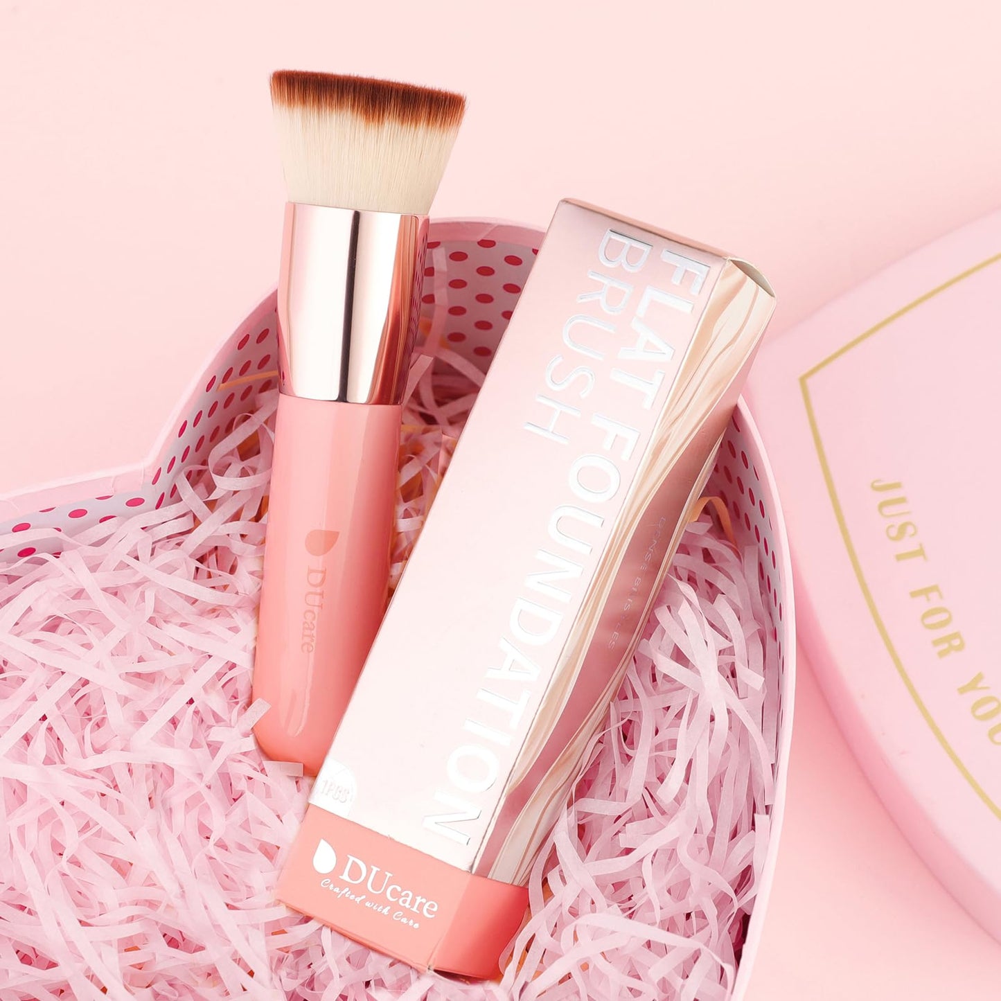 DUcare Foundation Pinsel Kabuki Make Up Pinsel Flat Top Pinsel Schminkpinsel Kosmetikpinsel - Ideal für Cremige, Pudrige oder Flüssige Foundation