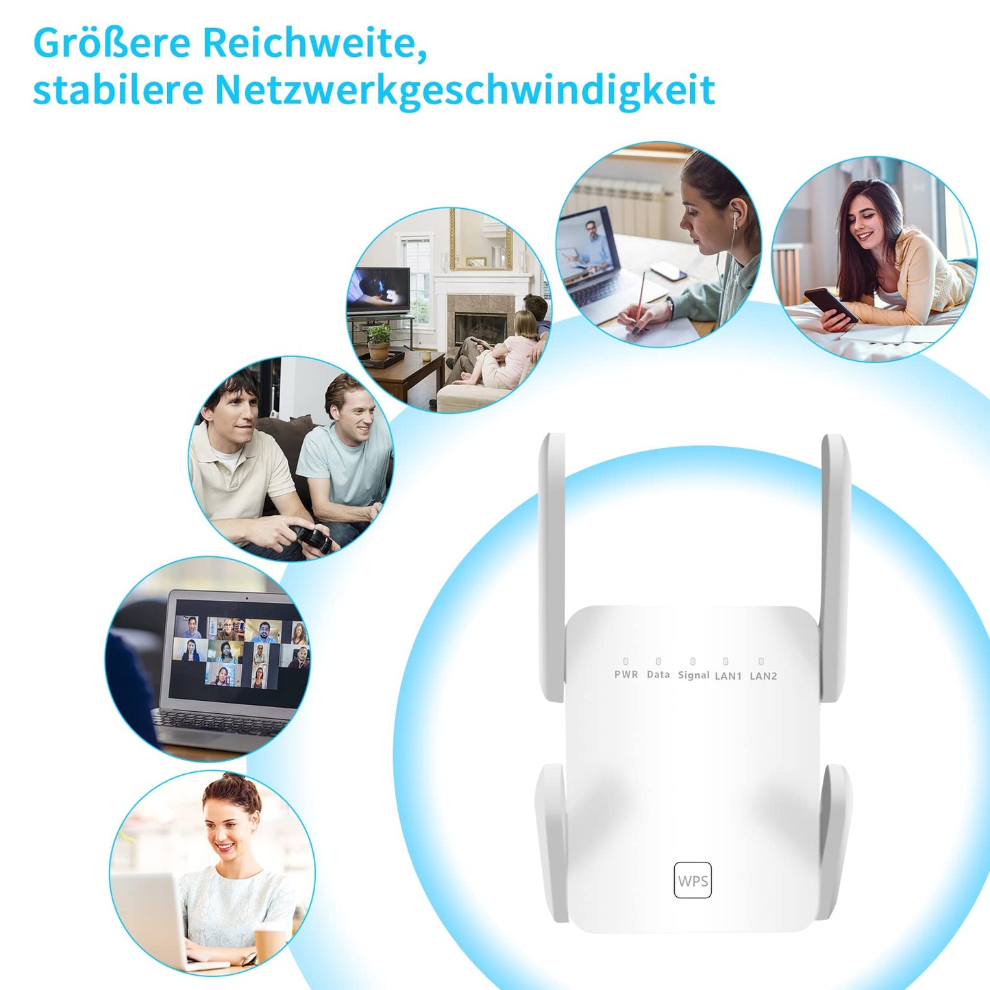 WiFi Repeater HENLSON N300-DE
