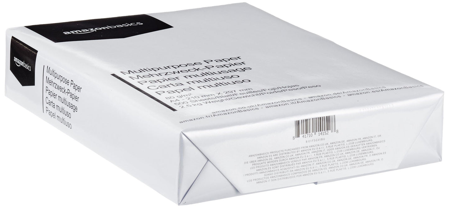 Druckerpapier A4 Weiß, 5x500 Blatt – Perfekte Druckqualität