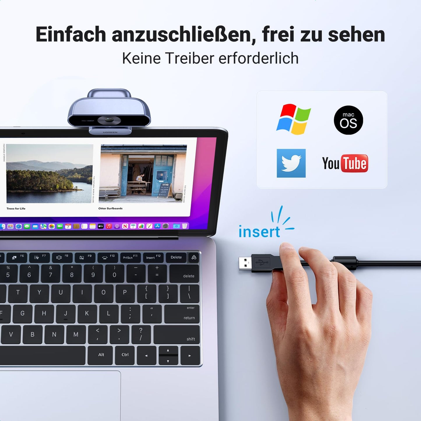 UGREEN Webcam 1080P Full HD – Klarheit für Videoanrufe