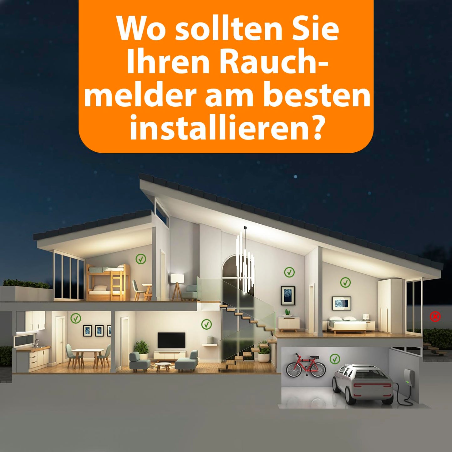 Smartwares 3er-Set Rauchmelder, FSM-12503