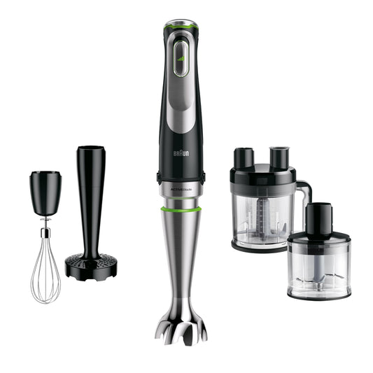 "Alleskönner in Schwarz: 5-in-1 Stabmixer für kreative Küchengenüsse!"