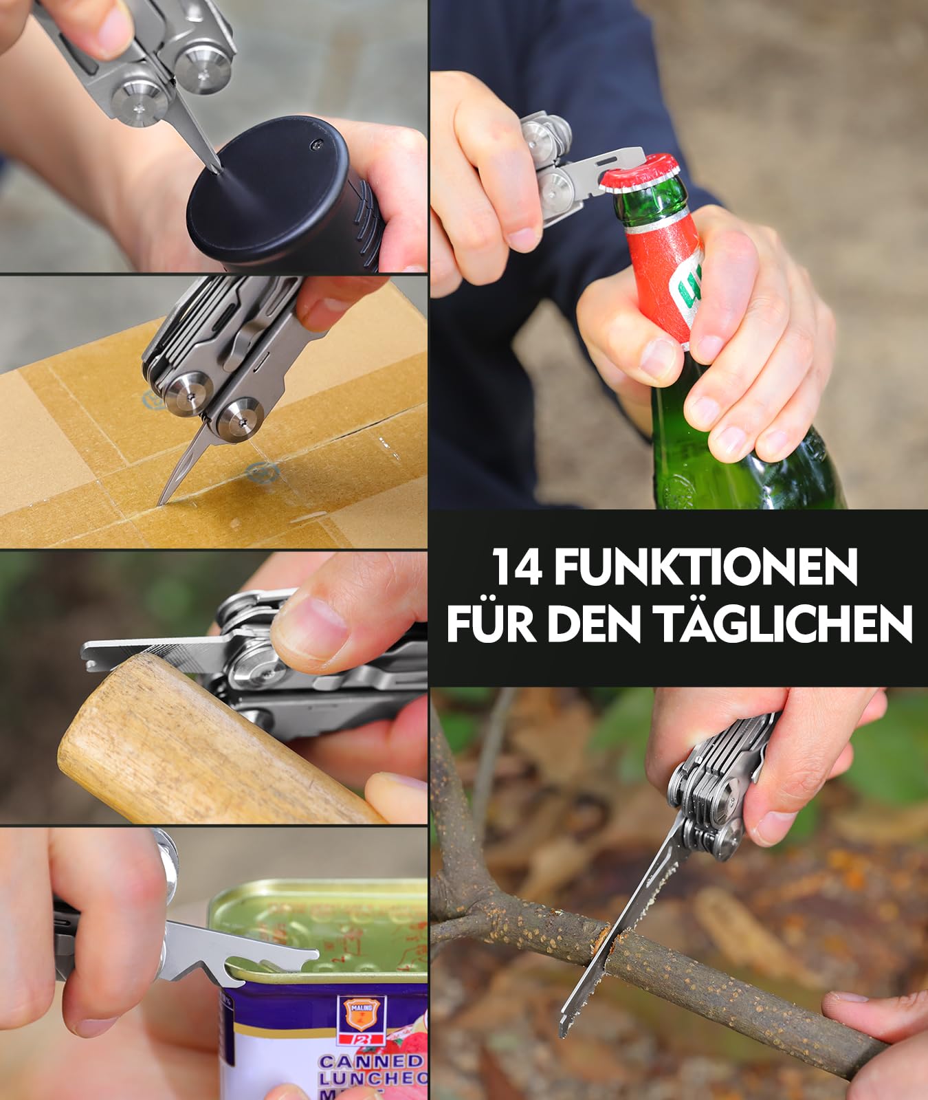 Rolgno Multitool 14 in 1 - Vielseitig, Praktisch, Unentbehrlich!