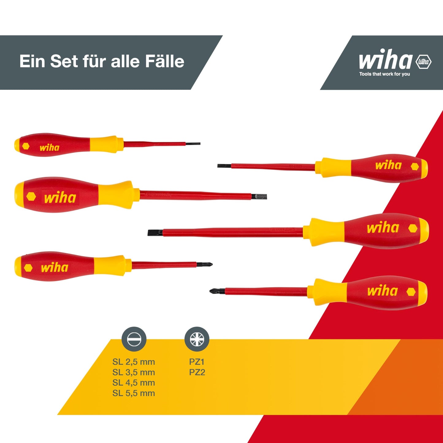 "Effizienz & Sicherheit: 6-teiliges Schraubendreher Set in ergonomischem Design"