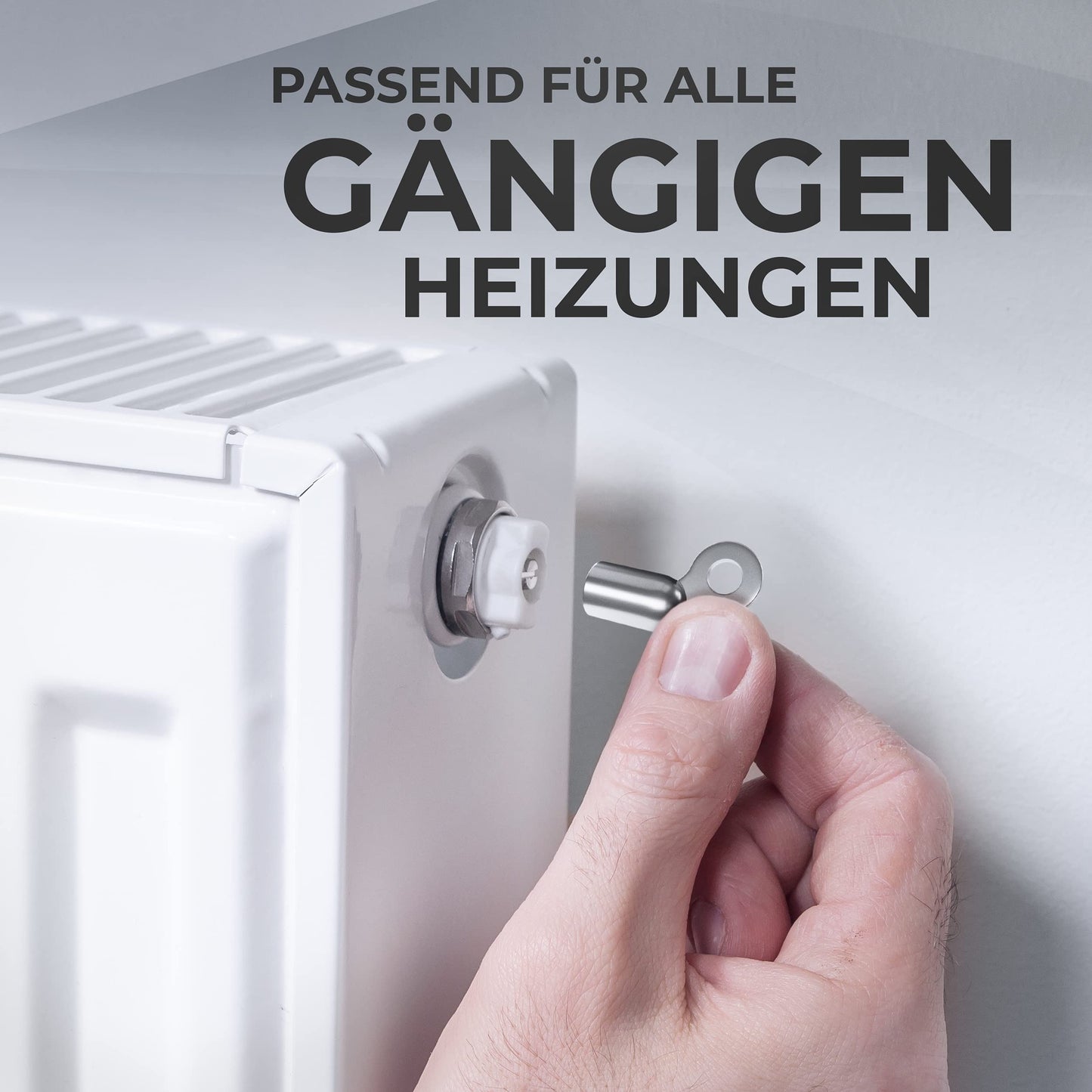 "Effizientes Entlüften: 3er-Set silberne Heizkörper-Schlüssel aus Zinklegierung"