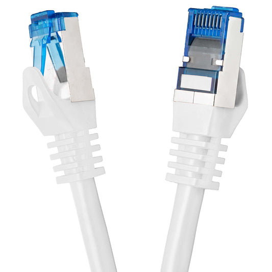 "Superschnell und stabil: 2m CAT7 Patchkabel in elegantem Weiß"
