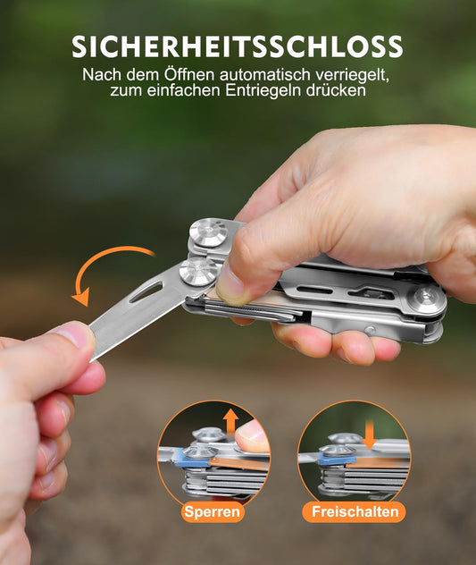 Rolgno Multitool 14 in 1 - Vielseitig, Praktisch, Unentbehrlich!