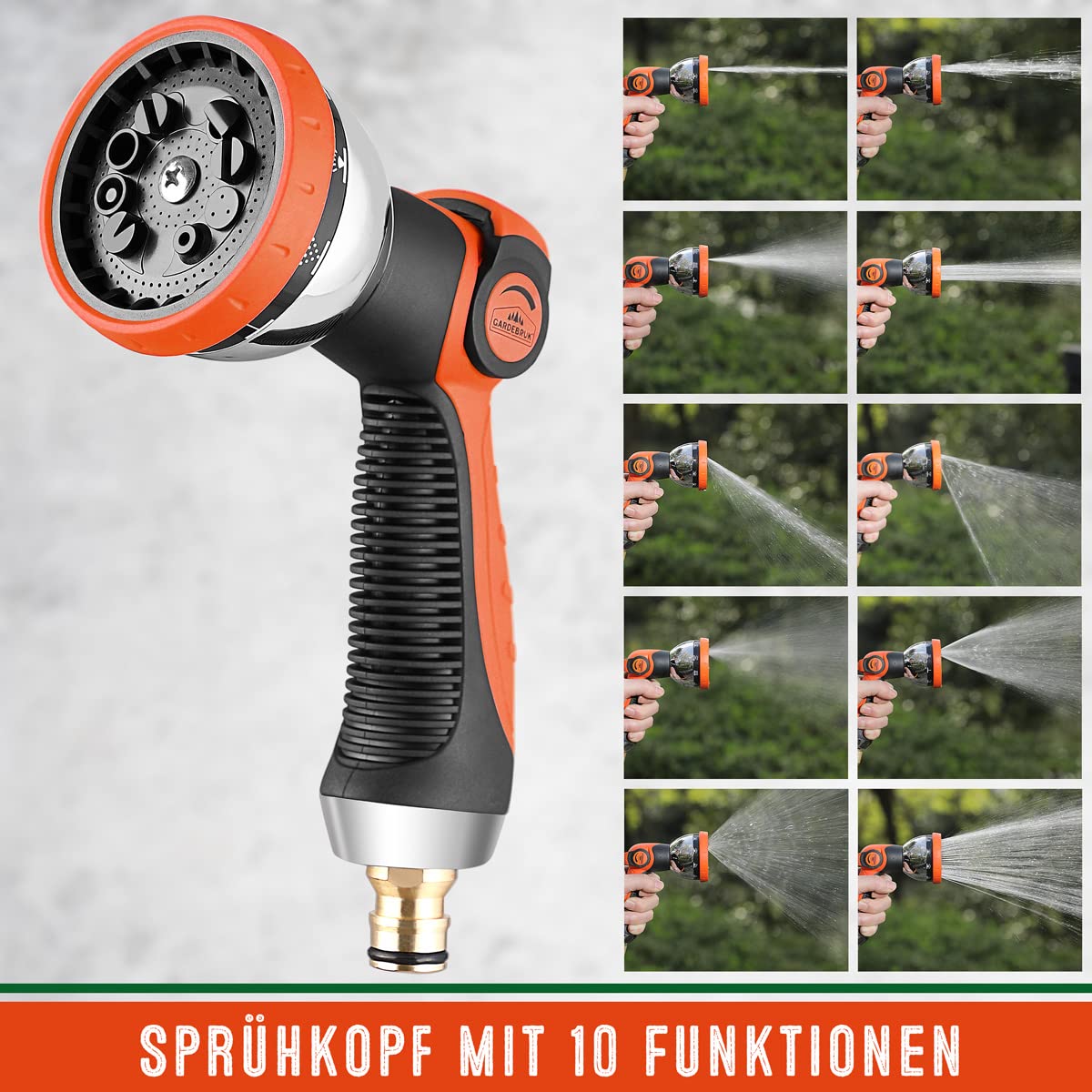 "Effizient Gießen: Flexibler 30m Gartenschlauch in Schwarz, reißfest und kompakt!"
