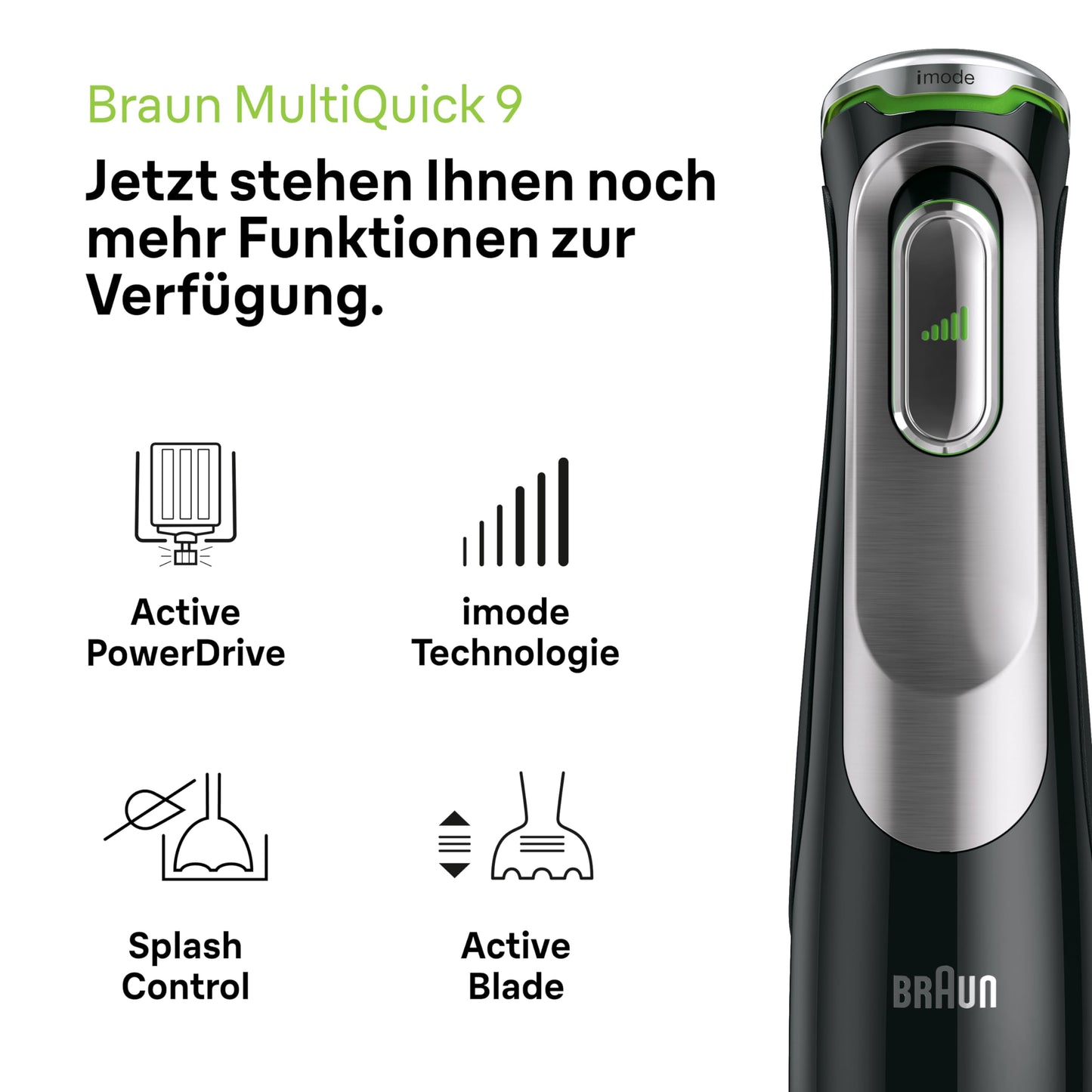"Alleskönner in Schwarz: 5-in-1 Stabmixer für kreative Küchengenüsse!"