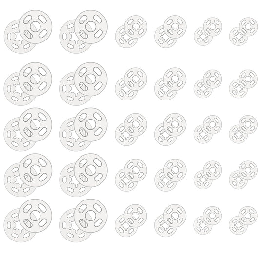 Druckknöpfe zum Annähen – 100 Sets in Transparent für DIY Projekte