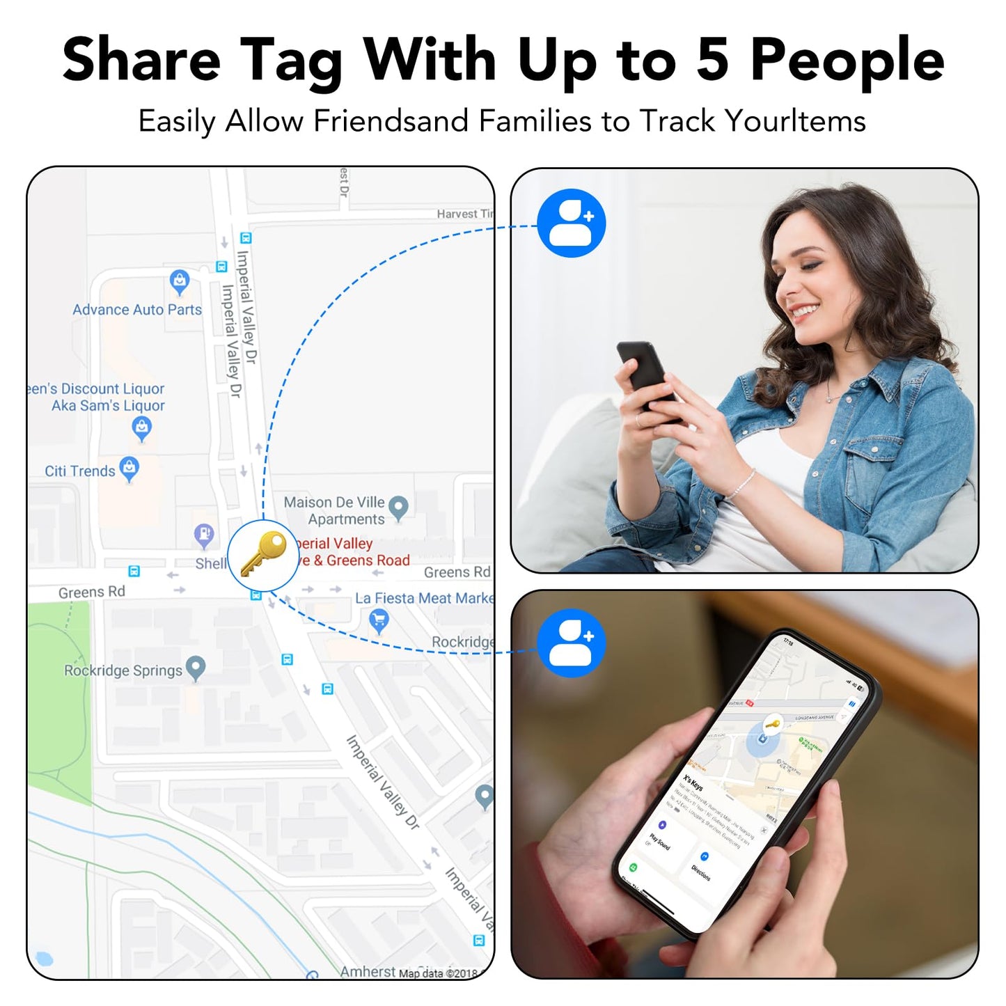 Smart Air Tag Tracker 4er Pack, Schlüsselfinder KeyFinder
