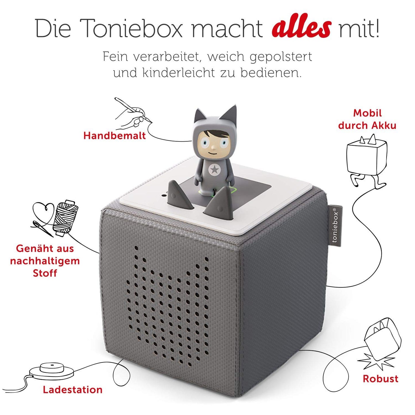 tonies Toniebox Starter Set, Audioplayer für Hörbücher und Lieder für Kinder