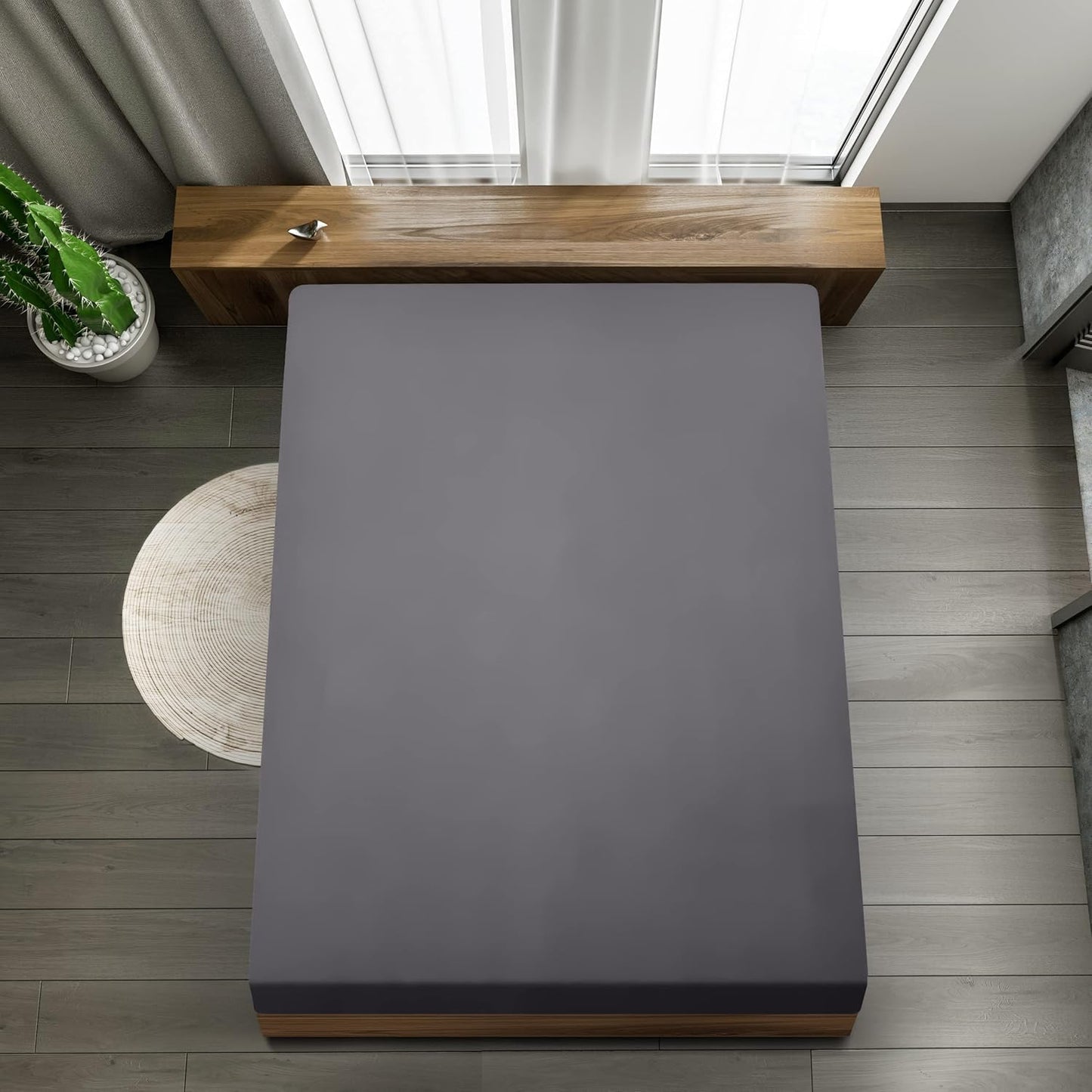 Spannbettlaken 180x200cm in Grau – Luxuriöse Mikrofaser für jedes Bett