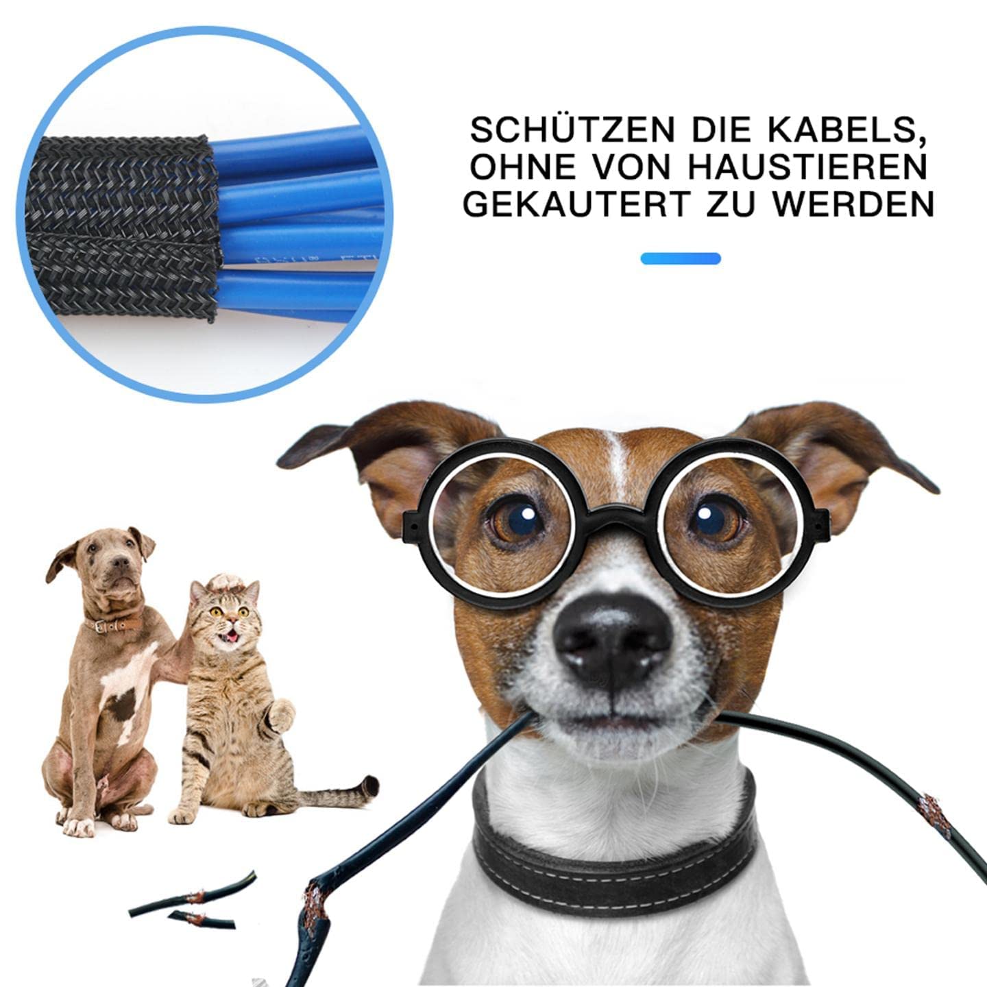 "Ordnung im Chaos: Flexibler, schwarzer 3m Kabelschlauch für alle Kabel!"