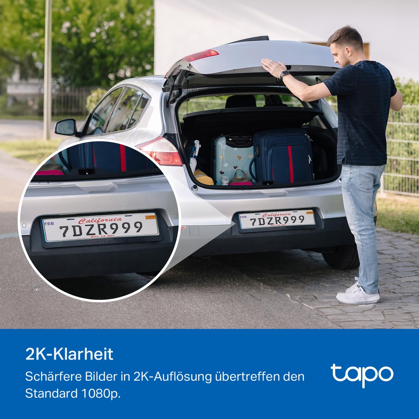 Tapo C410 KIT Solar Überwachungskamera Aussen Akku, 2K 3MP, Farbnachtsicht, MicroSD-Speicher, 6400-mAh Nicht entfernbarer Akku, Zwei-Wege-Audio, Personenerkennung, Alexa&Google Assistant, 2,4 GHz