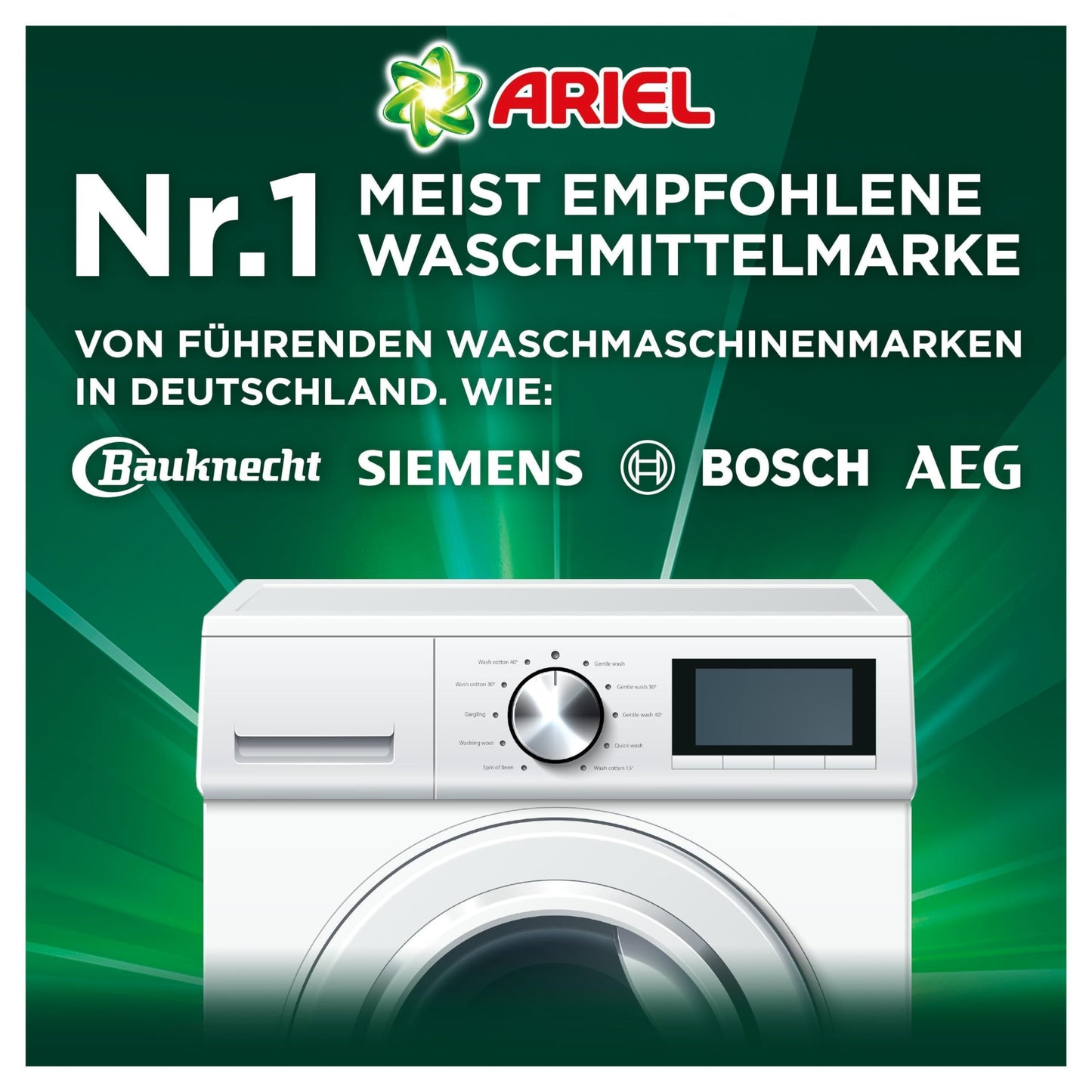 Ariel Flüssigwaschmittel Waschmittel, 100 Waschladungen Universal+ Mit Der Frische Von Febreze, Ausgezeichnete Fleckenentfernung Selbst Bei Kaltwäsche