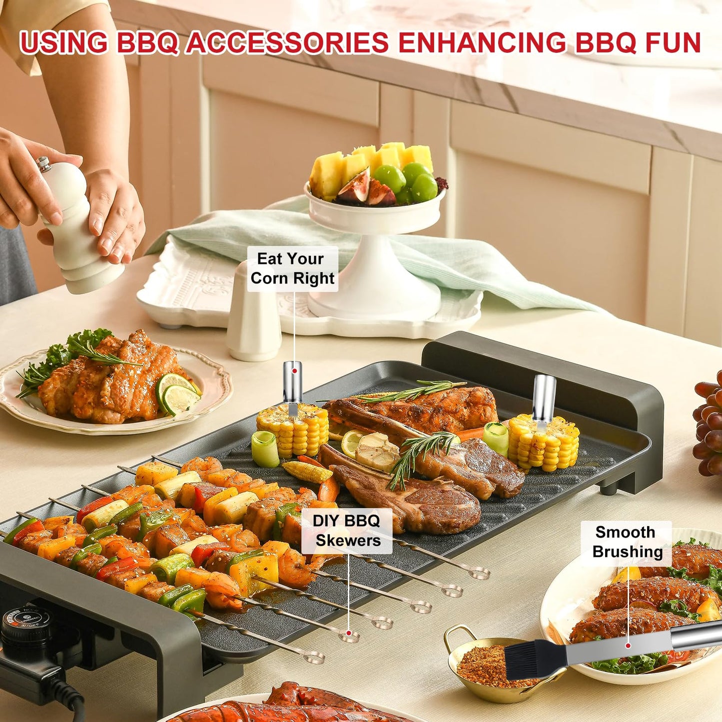 "Vollständiges 20er Grillzubehör-Set in Edelstahl – Perfekt für Grillmeister!"