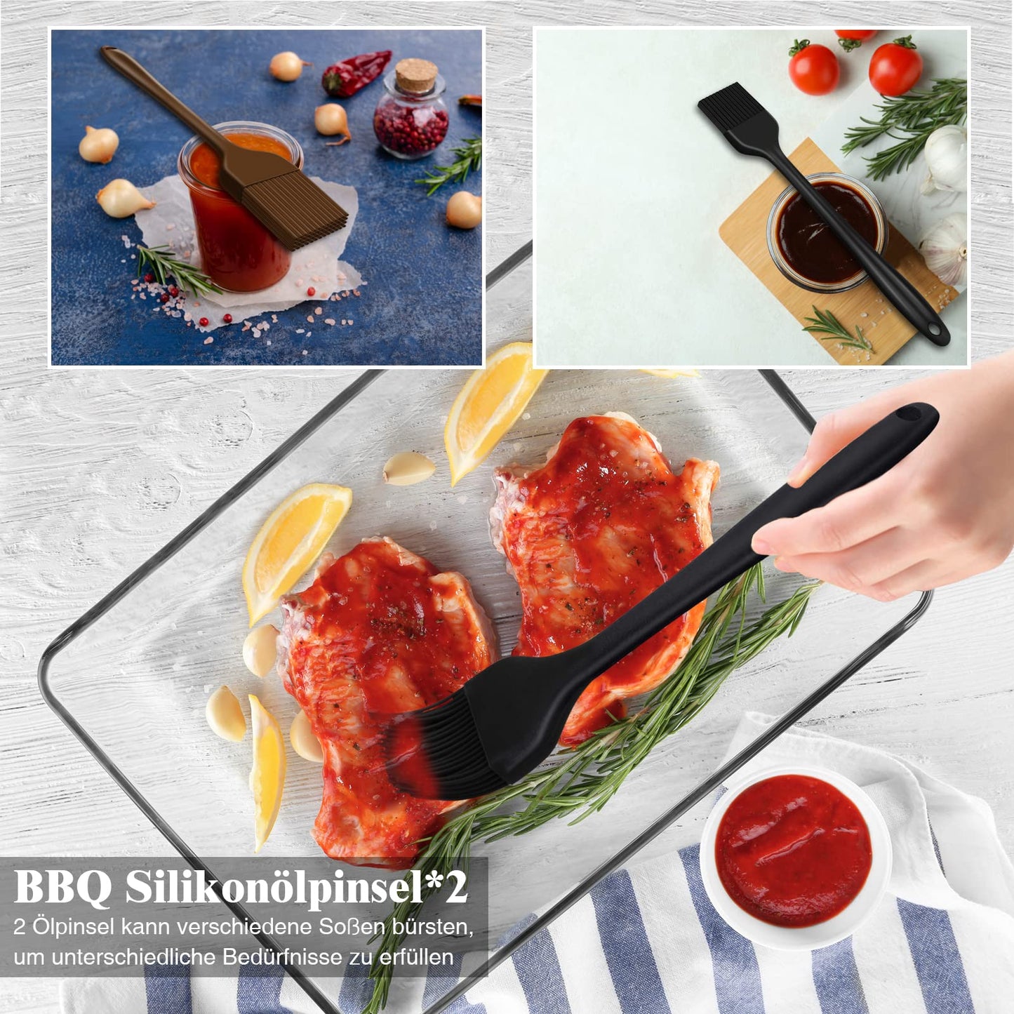 "Grillspaß Deluxe: 30-teiliges BBQ Werkzeugset mit stilvoller Tragetasche"