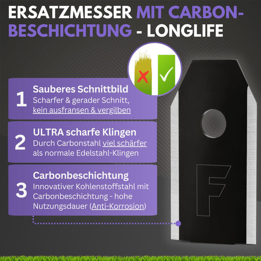 Filzada Mähroboter Messer Carbon - 45 Stk - Höchste Kompatibilität