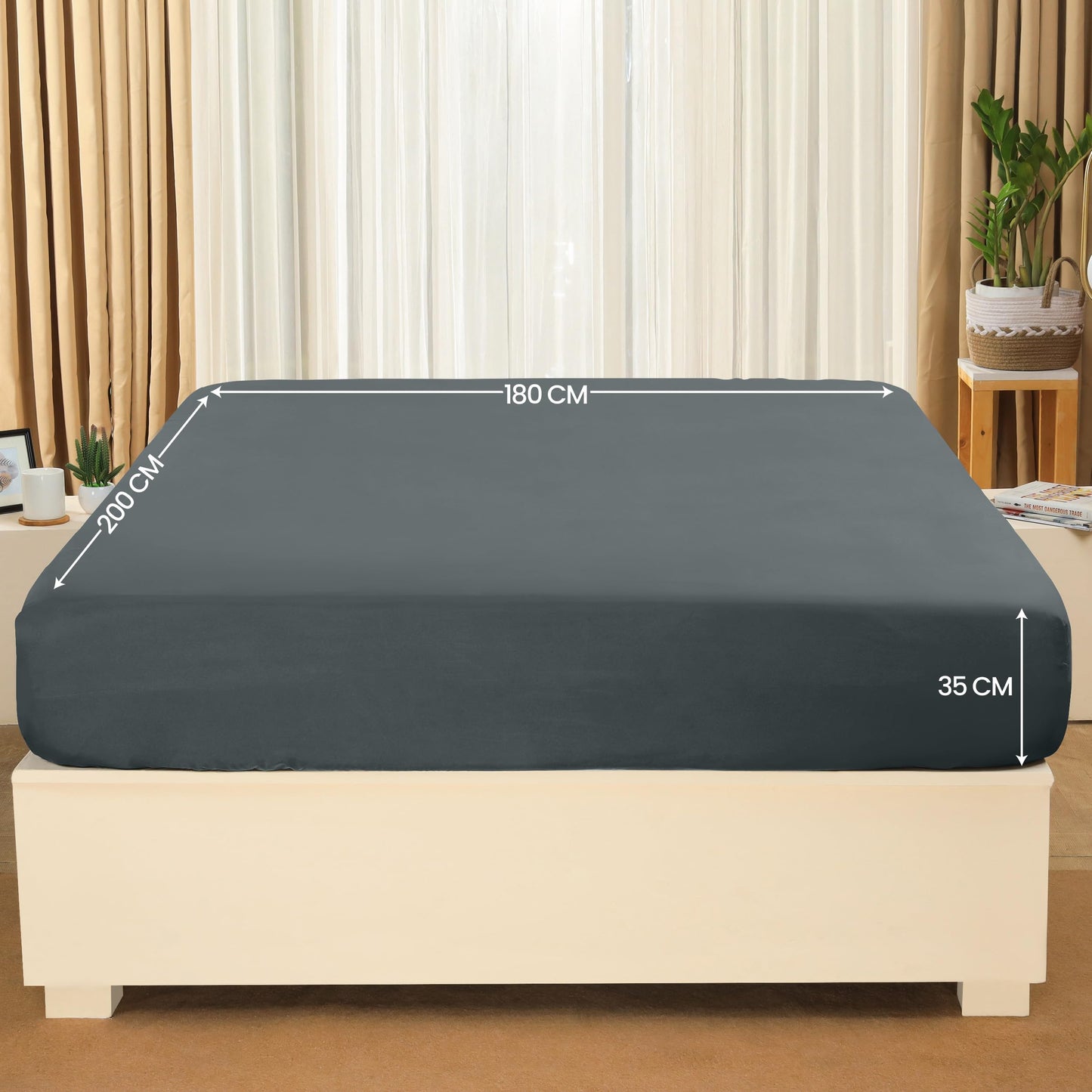 Spannbettlaken 180x200cm in Grau – Luxuriöse Mikrofaser für jedes Bett