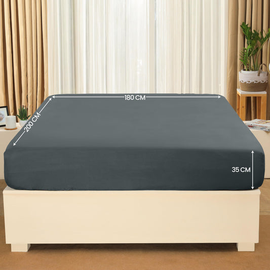 Spannbettlaken 180x200cm in Grau – Luxuriöse Mikrofaser für jedes Bett
