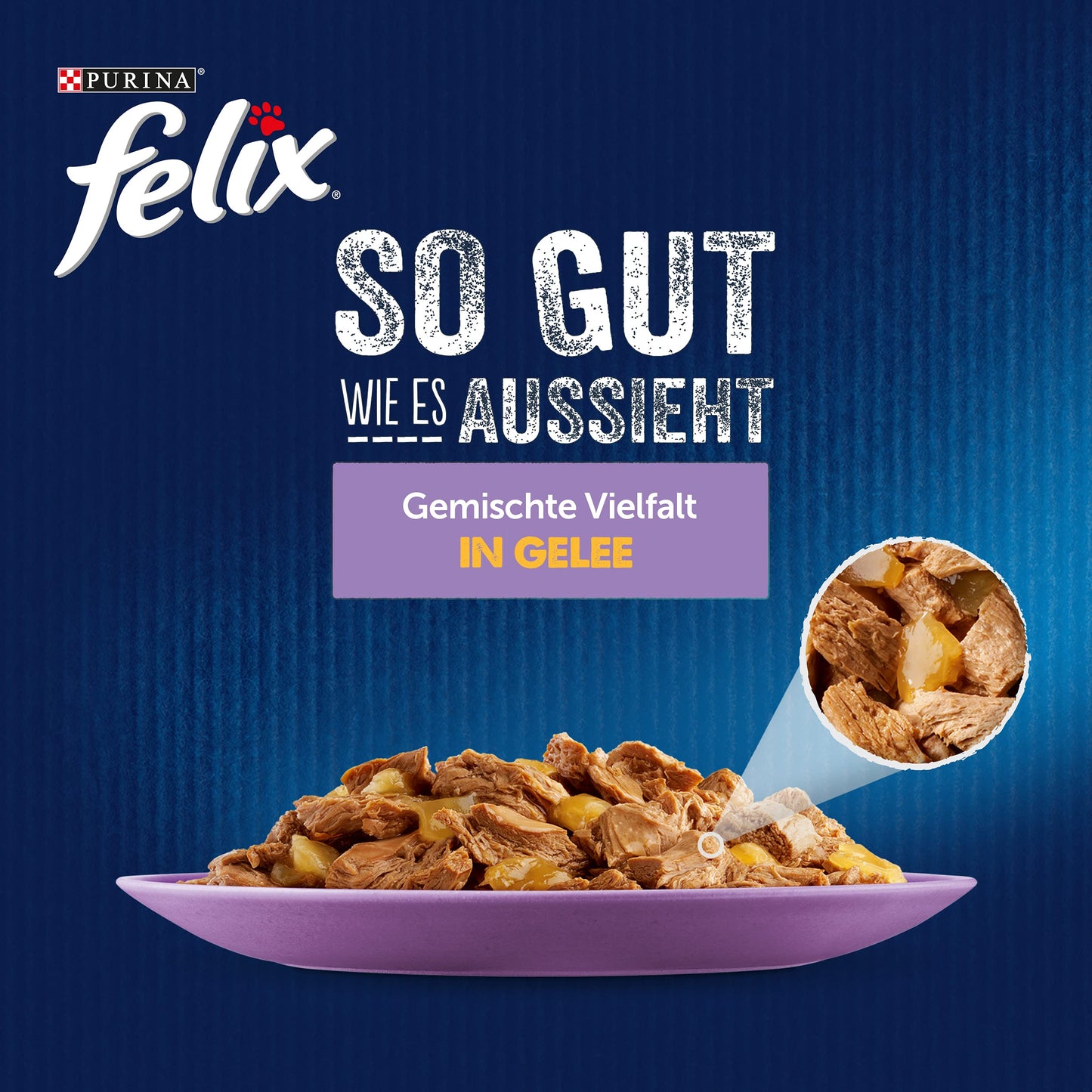 FELIX Katzennassfutter - Gemischte Vielfalt in Gelee 44 x 85g