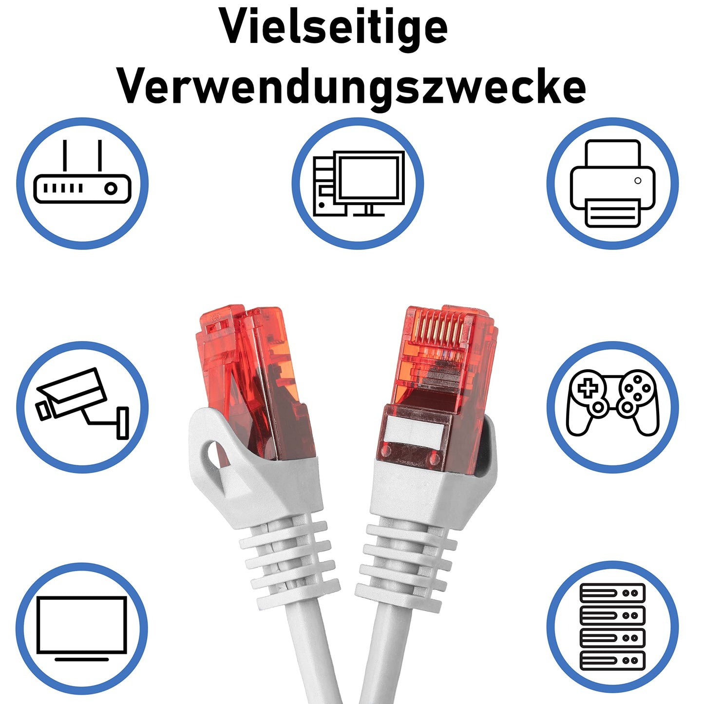 "Ultraschnell und flexibel: 5m weißes LAN-Kabel für beste Verbindungen!"