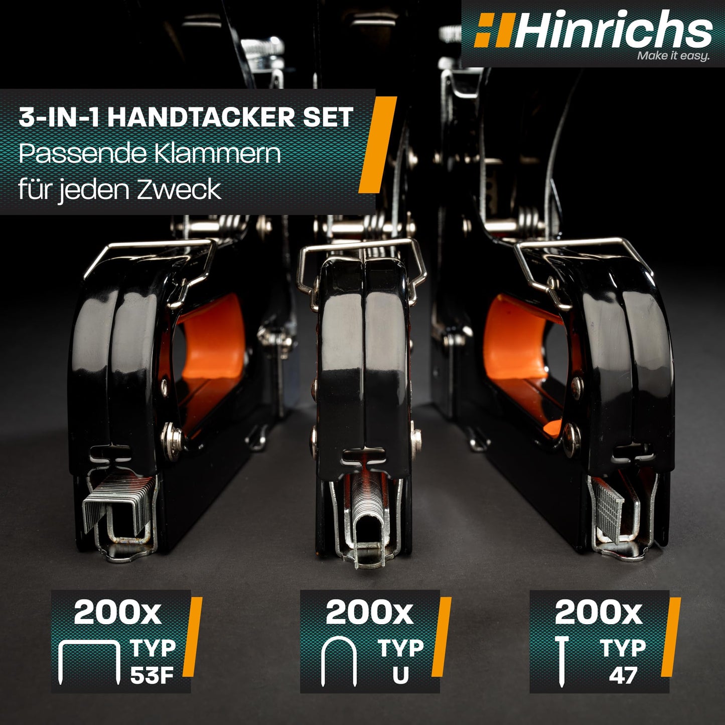 "Vielseitiger Handtacker: 3-in-1 Set für Holz & Stoff - Praktisch und stark!"