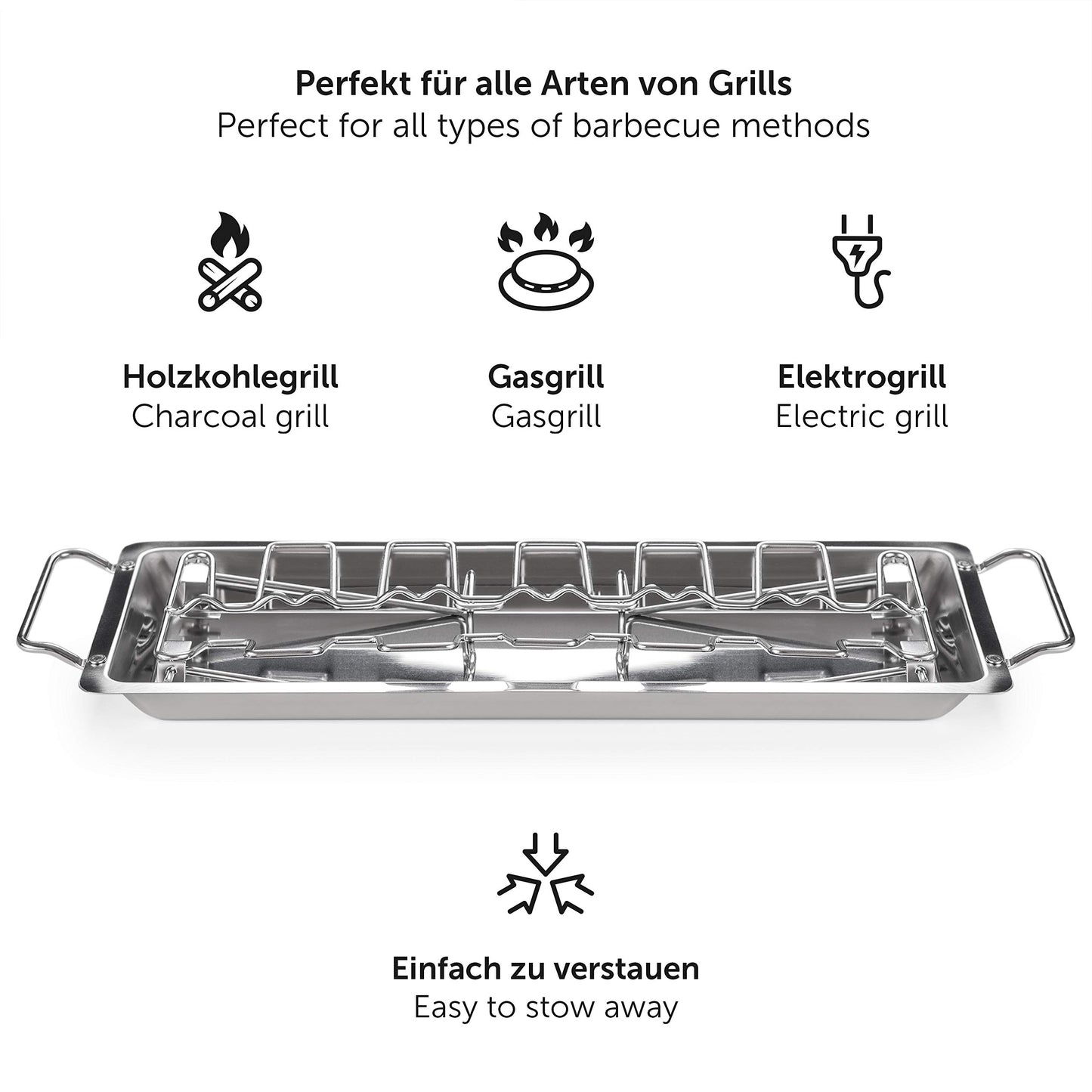 "Grillgenuss pur: Robuster Hähnchenschenkel Halter für 12 Stück Edelstahl"