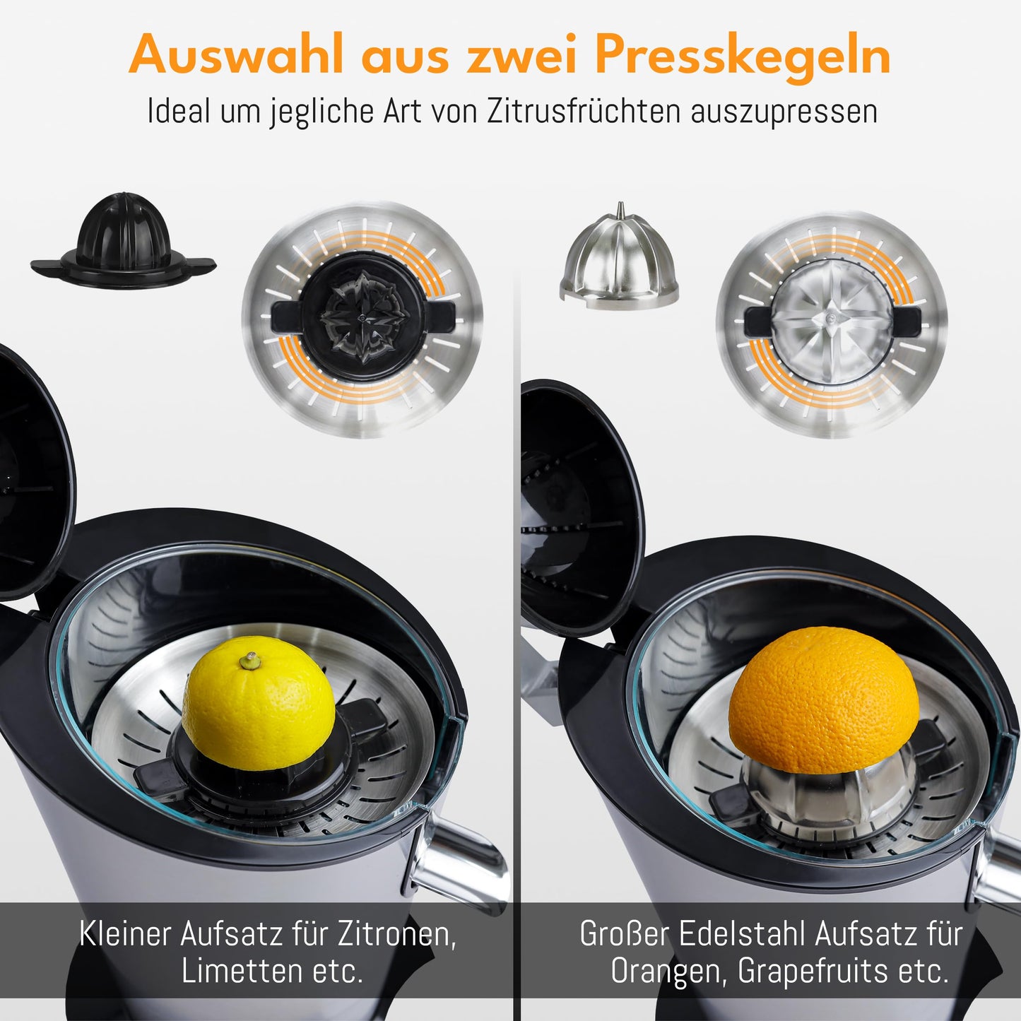 "Erfrischender Genuss: 600W elektrische Saftpresse mit 2 Kegeln und BPA-frei!"