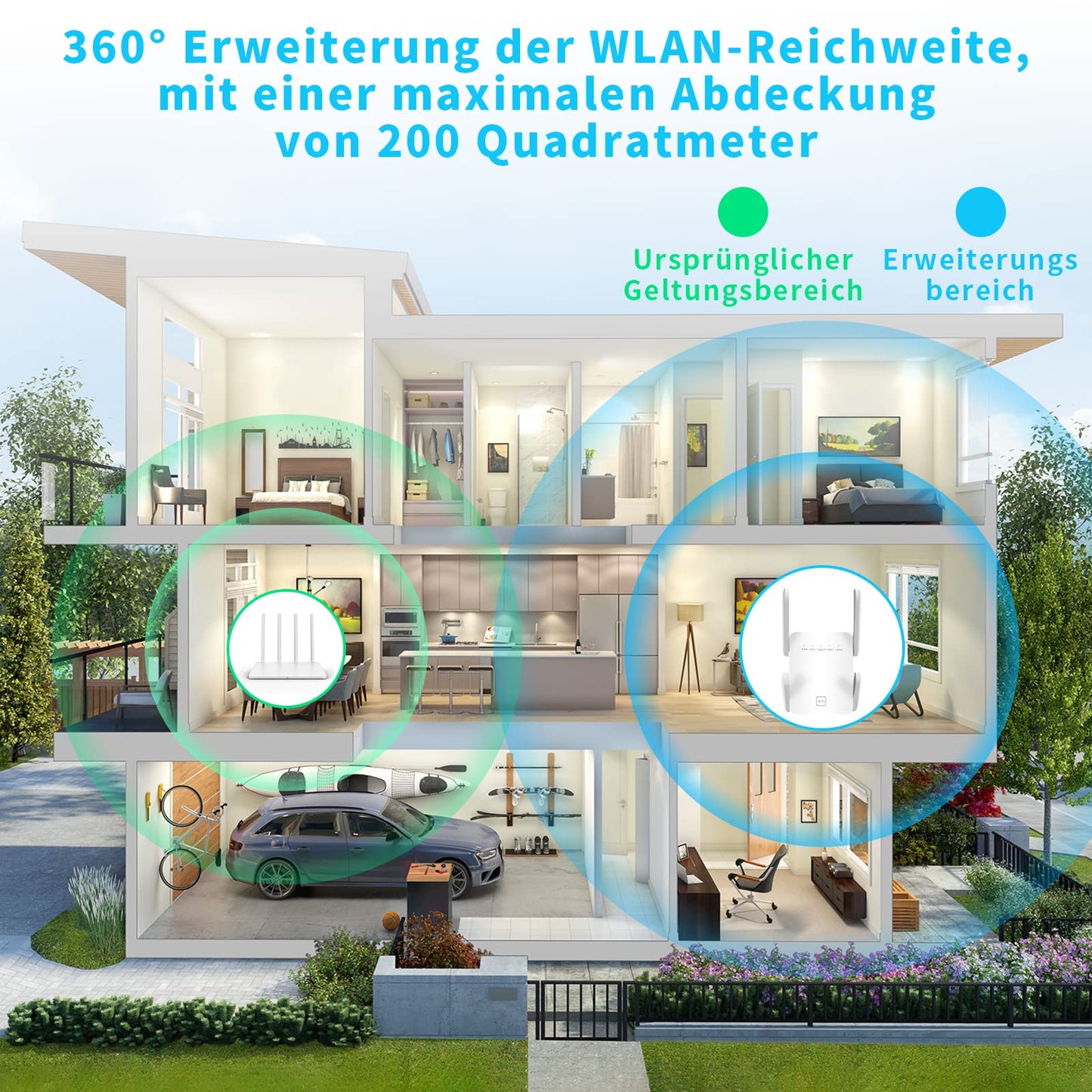 WiFi Repeater HENLSON N300-DE