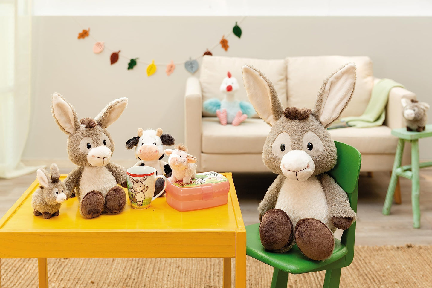 NICI Kuscheltier Esel Donkeylee 33 cm Grau, Der flauschige Freund für Groß und Klein