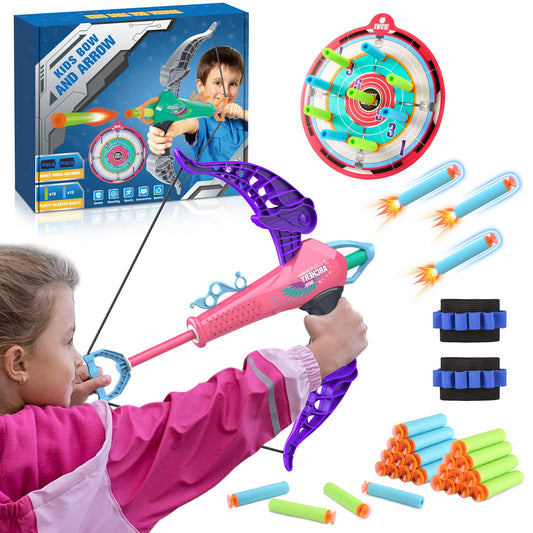 "Abenteuer für kleine Helden: Bogen-Set in Rosa für kreative Schießspiele!"