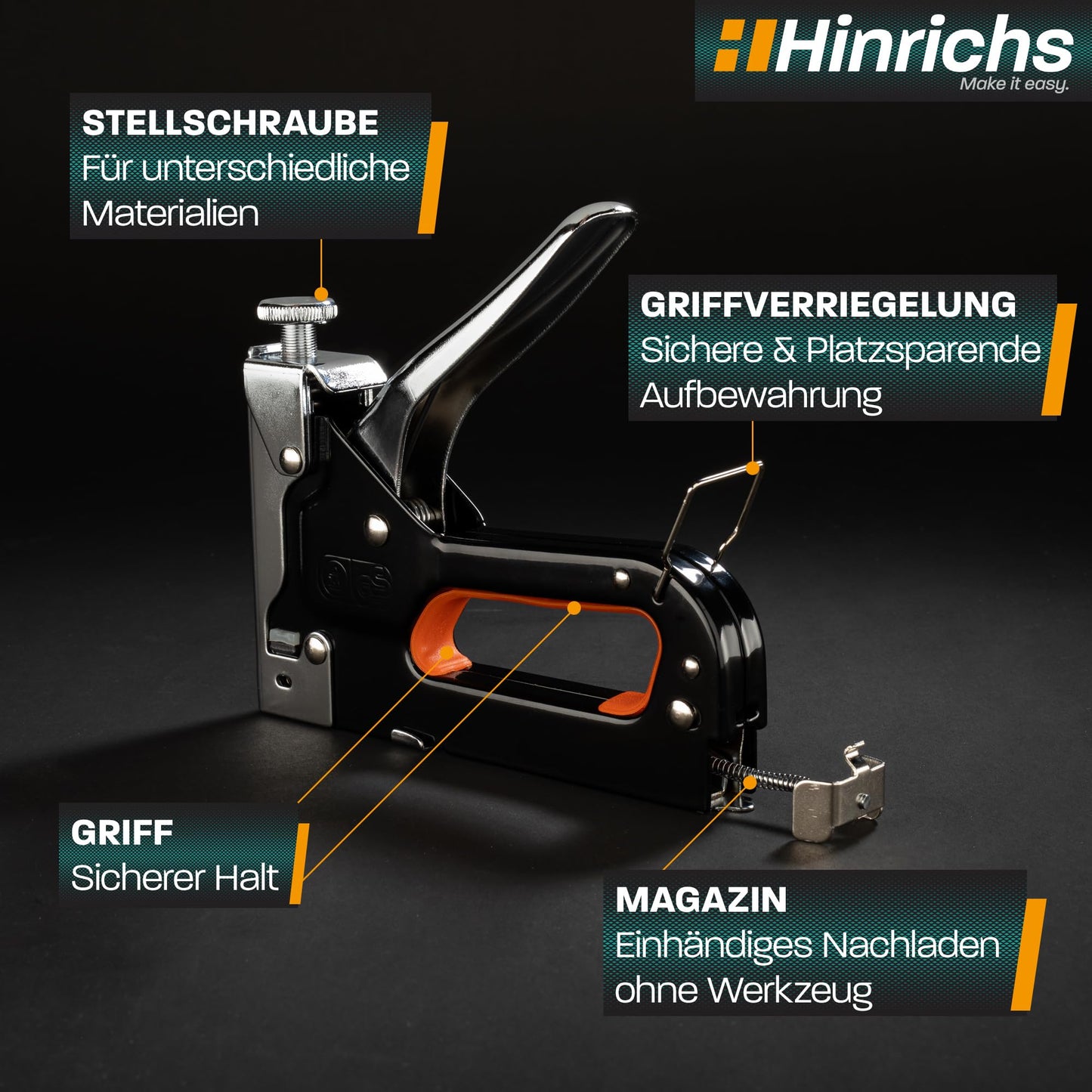 "Vielseitiger Handtacker: 3-in-1 Set für Holz & Stoff - Praktisch und stark!"