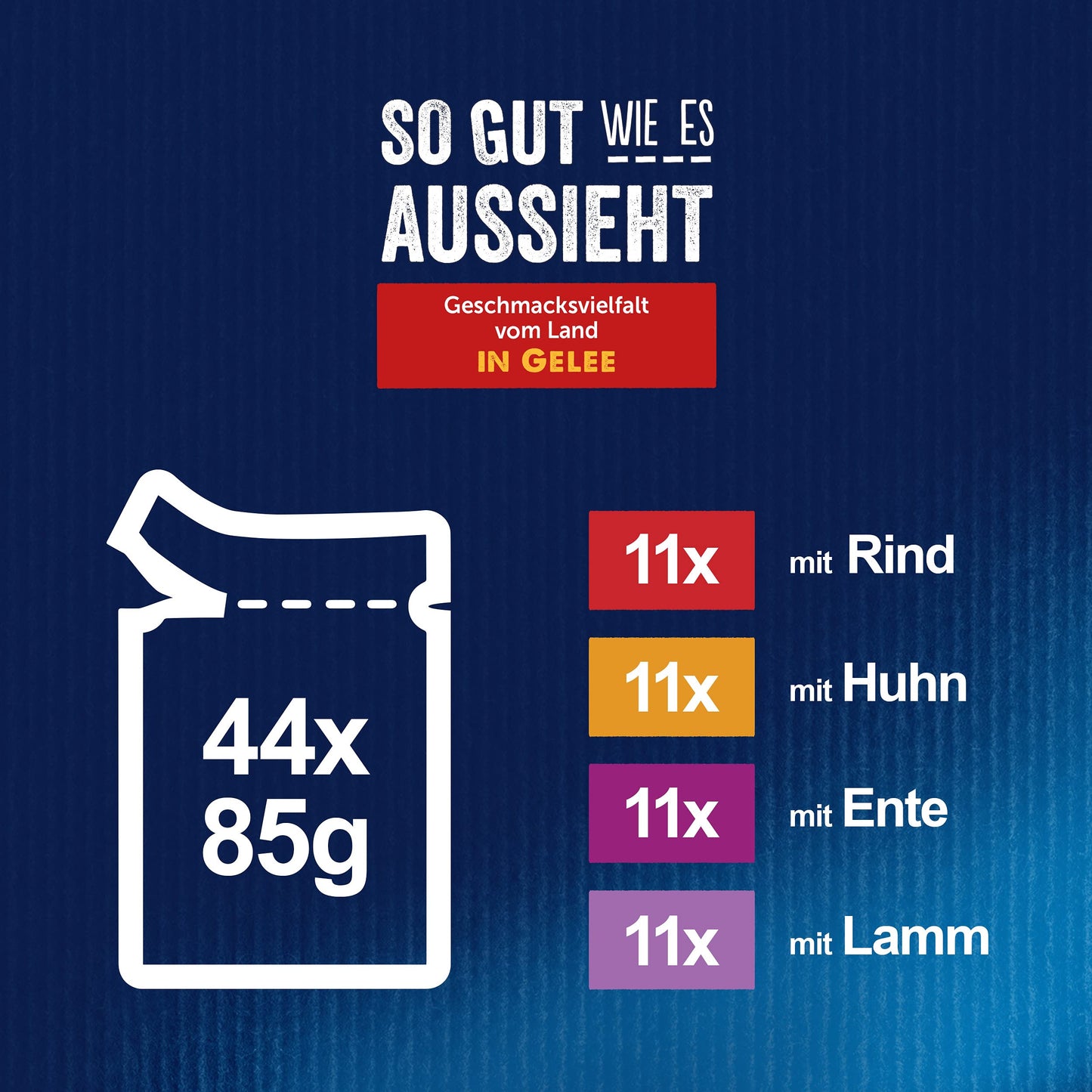 FELIX Katzennassfutter 44x85g – Geschmacksvielfalt in Gelee für glückliche Katzen