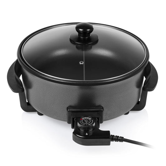 "Vielseitige Elektro-Pfanne 30 cm: Schnelles Kochen mit Stil für zwei!"