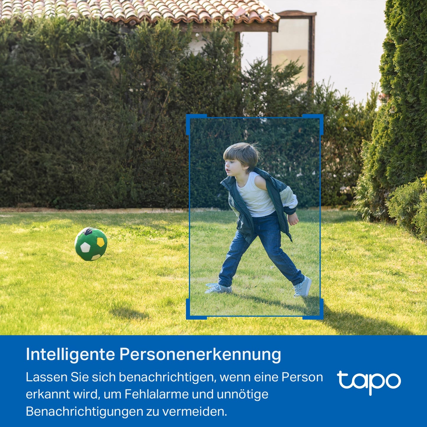 Tapo C410 KIT Solar Überwachungskamera Aussen Akku, 2K 3MP, Farbnachtsicht, MicroSD-Speicher, 6400-mAh Nicht entfernbarer Akku, Zwei-Wege-Audio, Personenerkennung, Alexa&Google Assistant, 2,4 GHz